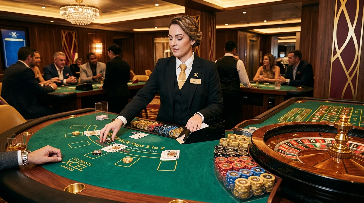 Live table games in The Casino on Celebrity Xcel