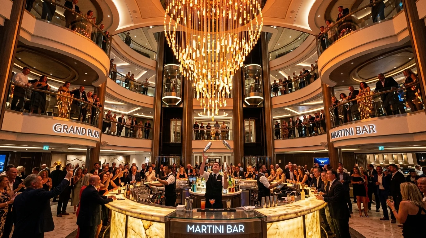 The Grand Plaza and Martini Bar on Celebrity Xcel
